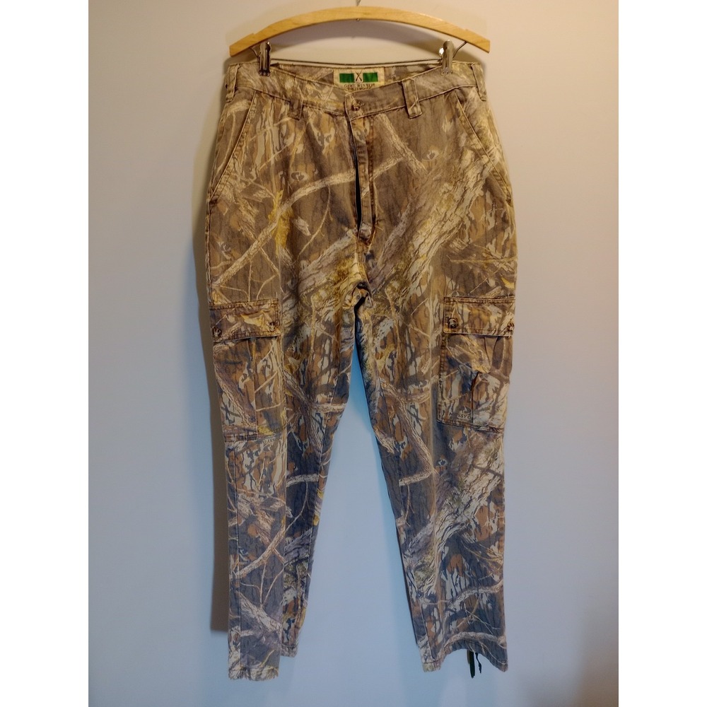 Vintage Game Winner Mossy Oak Shadow Cargo Hunting Pants Mens L Cotton Camo